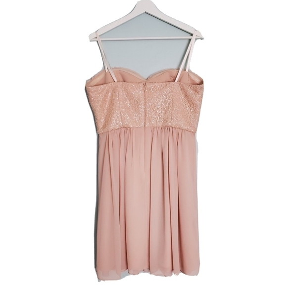 BcbgMaxazria Bare Pink Sequin Strapless Dress - Picture 3 of 6